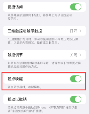 周宁苹果授权维修站分享iPhone轻点无法唤醒怎么办 